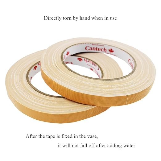 HAHIYO Light Brown 0.5Inch Wide Floral Tape, Waterproof Florist Tape Flower Wrap Adhesive Waterproof Decorative Tape for Bouquet Stem Wrapping Flower Arranging Floral Craft, 2Rolls 200Feet/66Yard