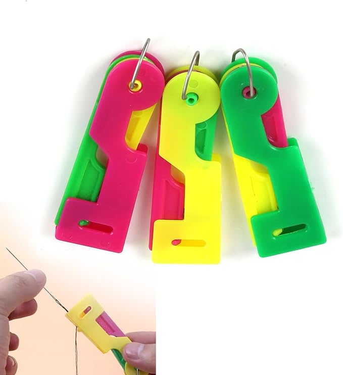 Automatic Needle Threader, DIY Hand Sewing Machine, Sewing Thread, for Embroidery, Cross Stitch Craft, 5PCS, (Random Color) (Asian, Packs, 5)