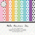Pattern Paper Pad 6x6 - Spring Summer Brights Basics Spots Scrapbooking Card Making Craft, Single-Sided Scrapbook Premium Paper Collection, Cute Origami Paper Decoration Supplies – 24pcs