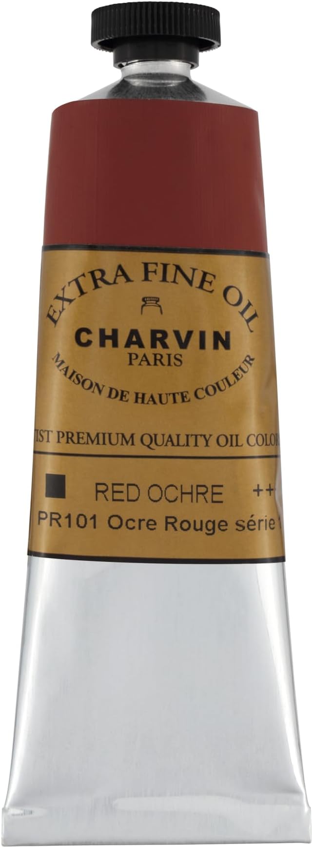 Charvin Extra Fine Oil Paint, Red Ochre 60 mL - Triple-Milled, Rich Texture, Poppy Oil-Based, Light-Fast, Handmade, Archival Quality