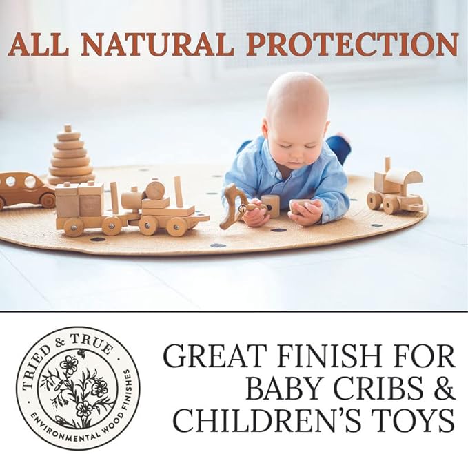 Tried & True Superior Varnish Oil Wood Finish, Gallon - Natural Pine Resin & Linseed Oil, Ideal for Interior Furniture, Tables, Countertops - Non-Toxic, Scratch Resistant & Durable