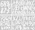 Outus 576 Pieces 8 Sheets Letters Stickers Self Adhesive Vinyl Letter Alphabet Number Stickers Mailbox Numbers Sticker, Decals for Classroom Decor, Sign, Door(White,6 Inch)