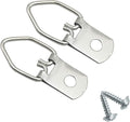 150 Pack Small D-Ring Steel Picture Hangers with Screws Picture Frames Picture Hang Solutions, for Hanging Clock Paintings Artwork Picture Frame Hook Photos