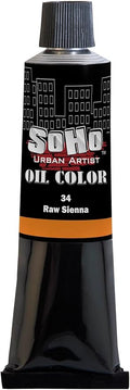 Soho Urban Artist Oil Paint - Raw Sienna, 170 ml Tube - Best Valued Oil Colors for Painting, Excellent Pigment Load