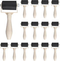 15 Pcs Rubber Brayer Roller Bulk, Small Printmaking Brayer Rollers 1.97 Inch Versatile Plastic Relief Printing Roller for DIY Art Crafting, Oil Painting, Ink Stamping Gluing Tools