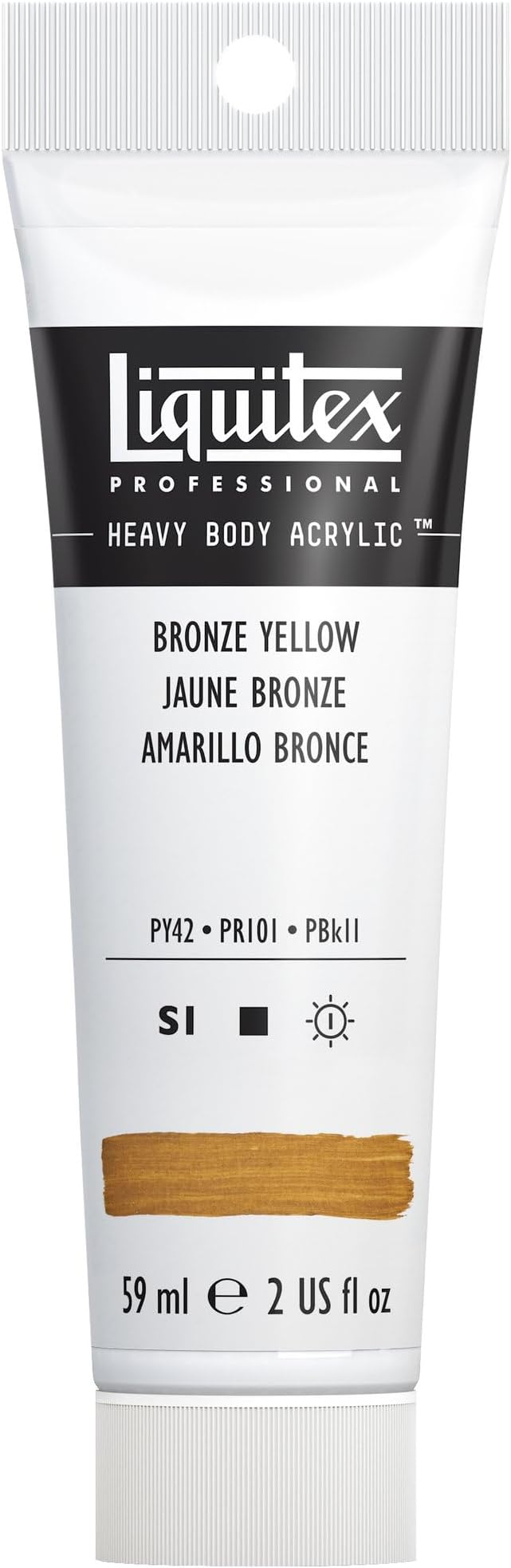 Liquitex Professional Heavy Body Acrylic Paint, 2-oz (59ml) Tube, Bronze Yellow