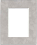8x10 Mat Bevel Cut for 5.5x8.5 Photos - Acid Free Light Grey Suede Precut Matboard - For Pictures, Photos, Framing - 4-ply Thickness