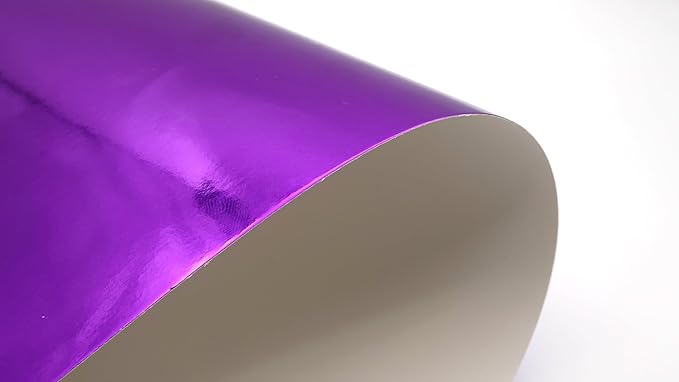 TGXRZX Metallic Purple Cardstock Paper,Size 8 "x 11" (250gsm), 15PCS, Mirror Finish Gold Foil Board for Crafting, Invitations, and Decorations,Die Cut and Plotter,Card Making (Purple)