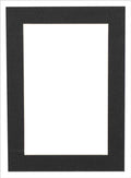 6x8 Mat for 8x10 Frame - Precut Mat Board Acid-Free Show Kit with Backing Board, and Clear Bags Textured Black 6x8 Photo Matte Made to Fit a 8x10 Picture Frame Matboard for Framing, Pack of 1 Mat