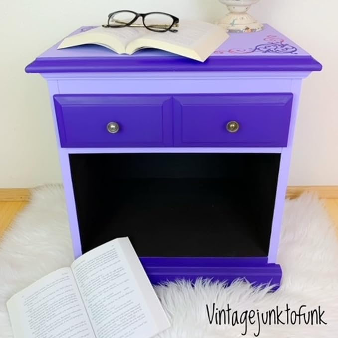 Dixie Belle Paint Company Chalk Finish Furniture Paint - Amethyst (32oz) - Matte Deep Purple Chic Chalk Mineral DIY Furniture Paint