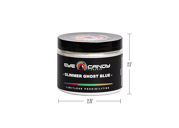 Eye Candy Pigments Premium Ghost Mica Powder - Glimmer Ghost Blue (50gr) - for Epoxy, Resin, Soap, Paint, Woodworking, Acrylic Pouring, Bath Bombs, Fishing Lures - DIY Arts and Crafts Additive