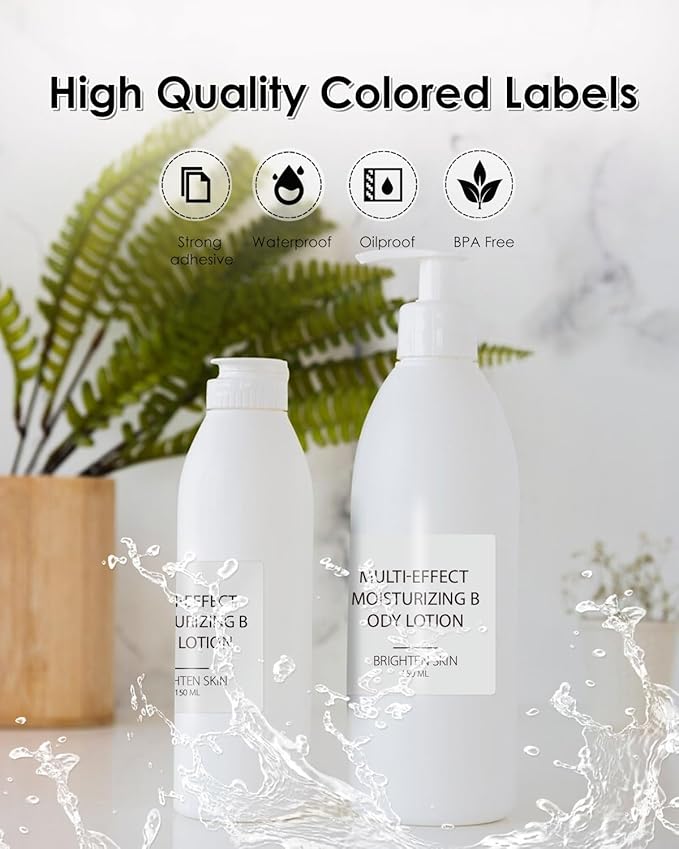 iEager White Square Thermal Label Stickers, 2"x2" Self-Adhesive Square Direct Thermal Labels with Perforation Line, 500 Sheets/Roll