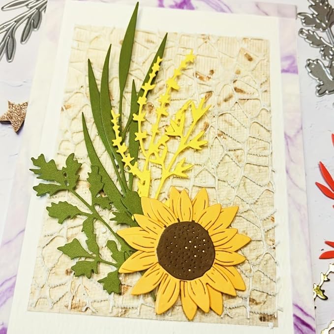 Lapoo Flowers Metal Cutting Die for Scrapbooking - Durable, Cut Stencils for DIY Scrapbook Photo Album Decorative Paper Card, Card Making Supplies, Embossing (Multiple Branches 5.1 x 4.4 in)