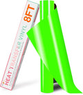 HTVRONT HTV Vinyl Rolls Heat Transfer Vinyl - 12" x 8ft Neon Green HTV Vinyl for Shirts, Iron on Vinyl for All Cutter Machine - Easy to Cut & Weed for Heat Transfer Design