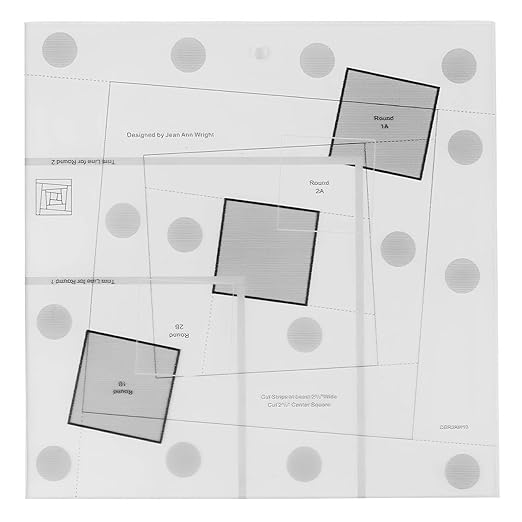 Wonky Log Cabin Trim Tool, 6in Creative Grids Quilting Rulers Transparent Acrylic Quilting Ruler with Grids, Non-Slip Grip Acrylic Quilting, Sewing, Crafting, Patchwork Ruler and Template