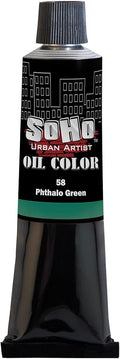 Soho Urban Artist Oil Paint - Phthalo Green, 170 ml Tube - Best Valued Oil Colors for Painting, Excellent Pigment Load