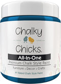 Chalky Chicks 8 Fl Oz Matte Midnight (Peacock Blue) Chalk Paint for Furniture Without Sanding - No Prep Furniture Paint No Sanding All in One for Crafts, Walls, Cabinet, Metal, Dresser, Farmhouse