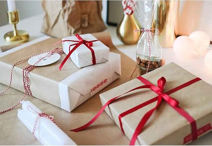 5/8" x 100 Yards Red Polyester Satin Ribbon Single Faced Bulk Fabric Ribbons for Gift Wrapping, Crafting, Bows Making, Sewing, Wedding, Home Decor