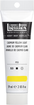 Liquitex Professional Heavy Body Acrylic Paint, 2-oz (59ml) Tube, Cadmium Yellow Light