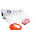 White Freezer Paper 24" x 13200" (1100 feet) with Cutter - USA-made Large Freezer Paper Roll for Meat & Fish - Poly-Coated Food Wrapping Material for Freezing by IDL Packaging