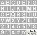 Alphabet Letter and Number Stencils 8 Inch - 40 Pack Large Letters and Numbers Stencil Templates with Signs for Painting on Wood, Reusable Letter Stencils for Chalkboard Signs & Wood Wall Art