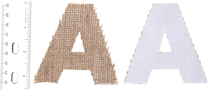 Leisure Arts Adhesive Letters Burlap, Natural