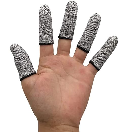 JADE KIT 40 PCS Finger Cots Cut Resistant Protector, Finger Covers for Cuts, Gloves Life Extender, Cut Resistant Finger Protectors for Kitchen, Work, Sculpture, Anti-Slip, Reusable