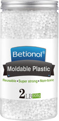 Betionol Moldable Plastic Clay, 2Lb/32oz White Modeling Clay Thermoplastic Beads for DIY Modeling Making Creative Activity, Good Creating Teaching Kits for Adults or Kids