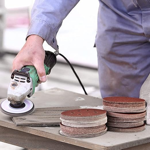 200-piece Sanding Discs Set - 5-Inch 8-Hole Sandpaper 10 Grades Include 60, 80, 100, 120, 150,180, 240, 320, 400, 600 Grits for Random Orbital Sander