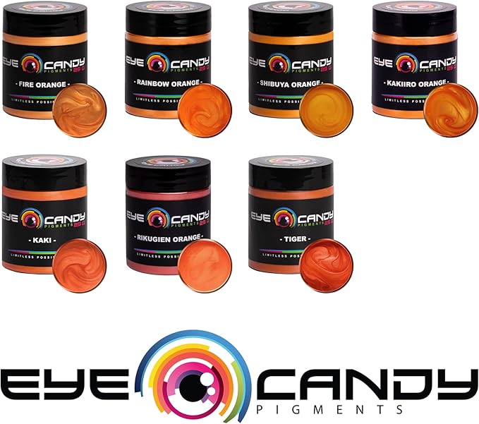 Eye Candy Pigments Premium Orange Mica Powder - Kaki (50gr) - for Epoxy, Resin, Soap, Paint, Woodworking, Acrylic Pouring, Bath Bombs, Fishing Lures - DIY Arts and Crafts Additive