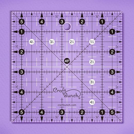 Non-Slip Square Quilt Template Ruler (5.5"x 5.5")