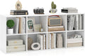 Giantex 8-Cube Bookcase, 3-Tier Cubby Bookshelf, Horizontal Vertical Display Rack with Anti-Tipping Kits, Modern Storage Organizer Shelf Unit for Bedroom, Living Room, Study (White, 8-Cube)