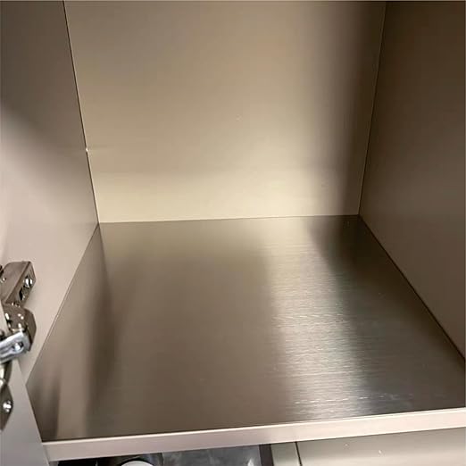 316L Stainless Steel Sheet 8x8x0.031 (23 Ga) 2 Pack, Brushed Metal Plates for Home DIY, Jewelry Making, Model Building - Rust Resistant, Cut-to-Size Ready