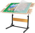 1500pcs Puzzle Table with Legs,34.25" x 25.2"Wooden Jigsaw Puzzle Board with 4 Drawers & Cover,Height Adjustment & Weight optimization