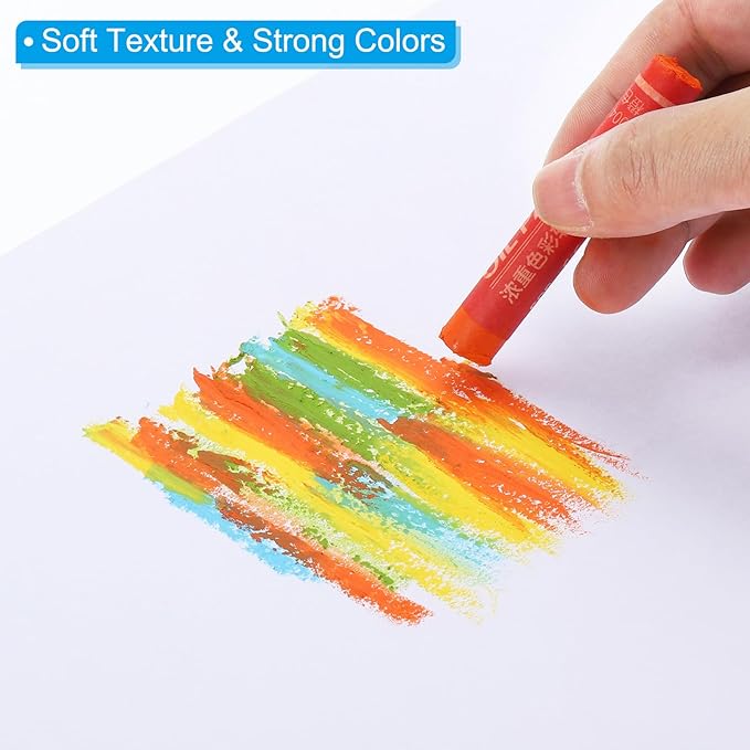 PATIKIL Blue Oil Pastels, 12Pcs Soft Oil Crayons Creamy Pastels Stick Art Supplies for Art Painting Drawing Blending Graffiti for Artists Beginners