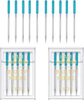YICBOR Sewing Machine Needles, Universal Regular Point Flat Shank Sewing Needles HAX1 130/705H Compatible with Singer, Brother, Janome, Pfaff and Other Brand Sewing Machine (Blue Size 11-2pack)