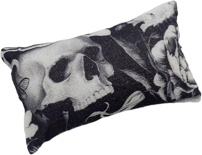 Emery Pincushion for Sewing - Filled with Abrasive Emery Sand - Handmade in USA (2"x3", Skull)