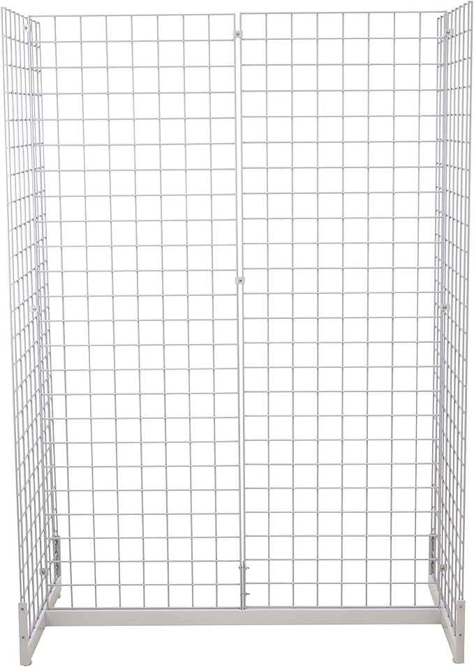 Gridwall Joining Clip Connectors for Grid Panels, Powder-Coated or Chrome Plated Steel (Quantity 10) (10, Black)