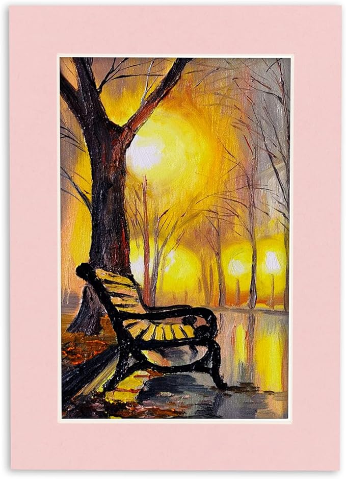 Pack of 25 Acid Free 11x14 Mats Bevel Cut for 8.5x11 Photos - Pink Precut Matboards For Pictures, Photos, Framing - 4-ply Thickness