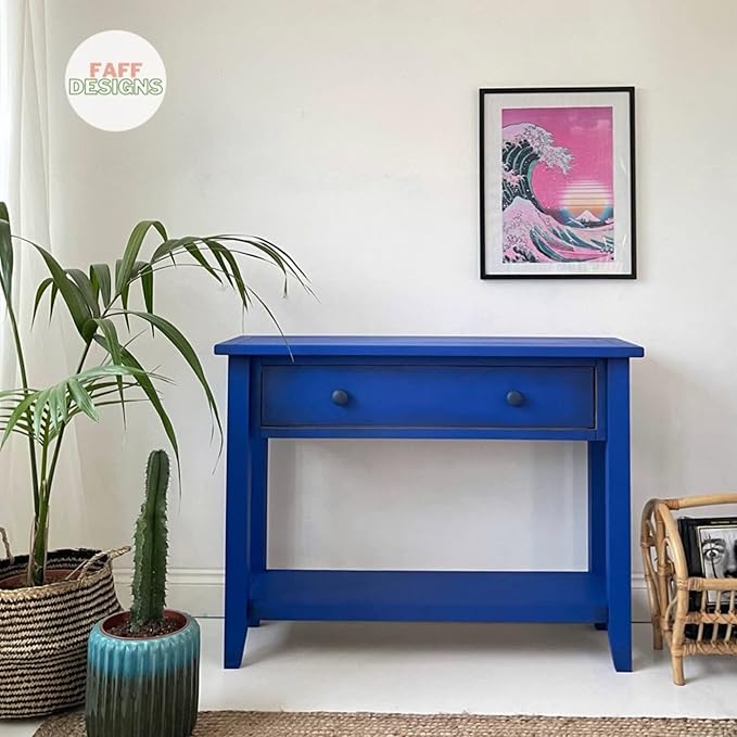 Dixie Belle Paint Company Chalk Finish Furniture Paint - Cobalt Blue (4oz) - Matte Vibrant Blue Chic Chalk Mineral DIY Furniture Paint
