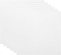 PATIKIL 8x8 Canvas Boards for Painting, 6 Pack 100% Cotton Square Triple Primed Stretched Blank Art Canvas Panel Bulk Thin for Acrylic, Oil, Tempera Paints, White