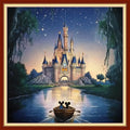 Joyhoor Cross Stitch Kits for Beginners Stamped Cross-Stitch Supplies Needlework preprint Embroidery Kits for Adults DIY Needlepoint Kits Embroidery Patterns 11CT-Dream Castle 18x18 inchs