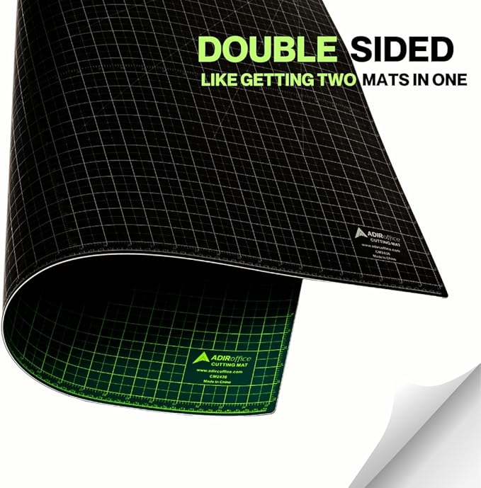 Self Healing Cutting Mat Reversible Green/Black Size: 12" x 18"