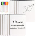10 Pack Dry Erase Boards, Double-Sided Small White Board for Classroom Student, 9"x12" Portable Dry Erase Board Bulk, Mini Whiteboard for Teacher Classroom Supplies
