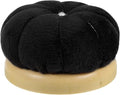 HARFINGTON Wooden Base Needle Pincushions Japanese Style Pin Cushions Round Pin Cushion Needle Holder for Sewing Quilting Needlework DIY Crafts, Black