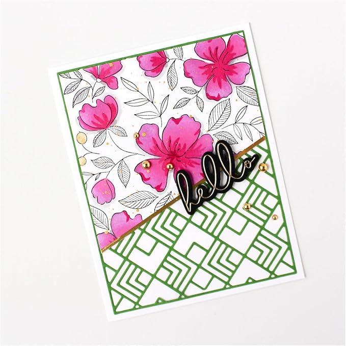 Cutting Dies Metal Stencils Scrapbooking Tools Flowers Lace Frame DIY Embossing Template for Paper Card Making Album Arts Crafts Supplies (Frame 4)