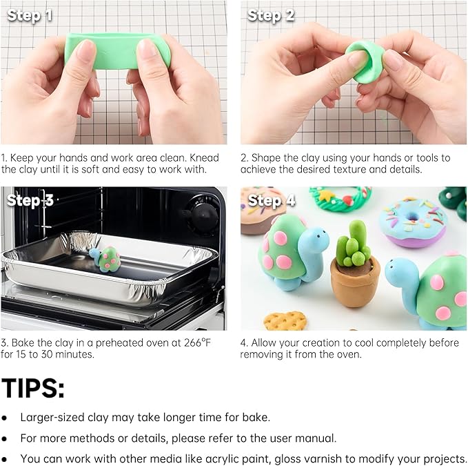 Shuttle Art Polymer Clay Kit, 57 Colors, Soft Oven Clay Kit, 19 Carving Tools and 10 Kinds of Accessories, Non-Stick, Non-Toxic, Ideal Gift for Kids