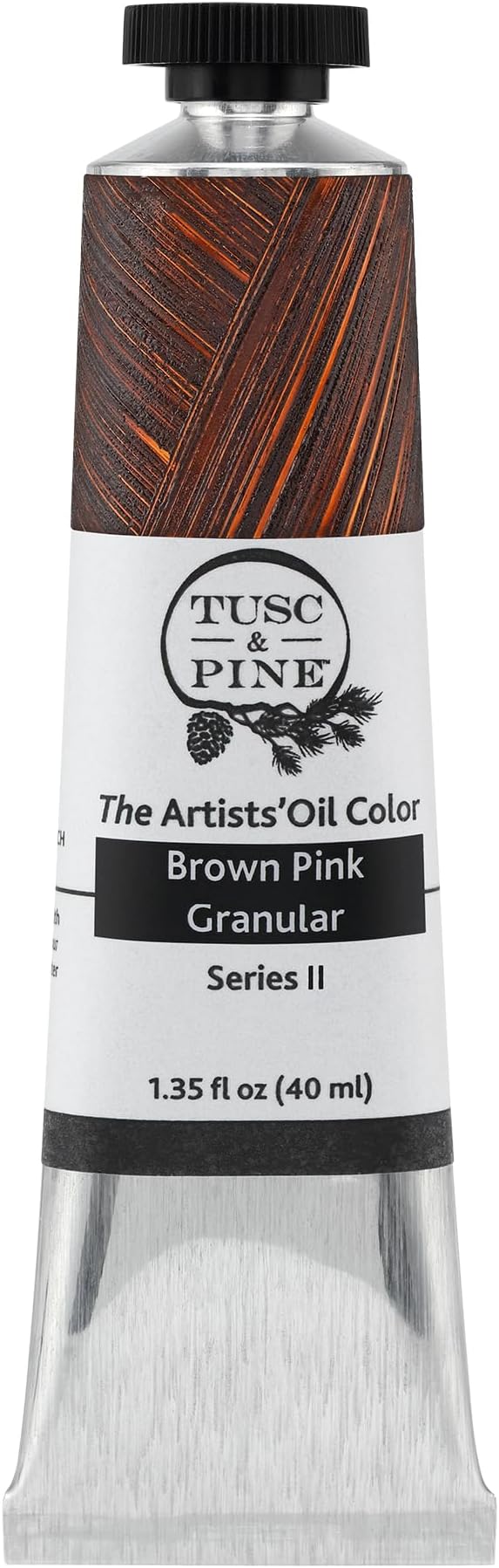 Tusc & Pine Artist Oil Paint - Brown Pink Granular, 40 ml, Non-Yellowing, Rich & Creamy Consistency, Maximum Pigment Load, Small Batch Milled Oil Paints Made in the USA for Professional Artists