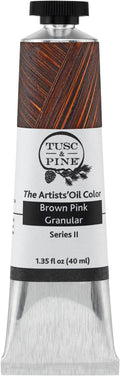 Tusc & Pine Artist Oil Paint - Brown Pink Granular, 40 ml, Non-Yellowing, Rich & Creamy Consistency, Maximum Pigment Load, Small Batch Milled Oil Paints Made in the USA for Professional Artists