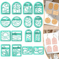 ACRNIGHEET Boho Clay Cutters - 16 Shapes Sun and Moon, Landscape Polymer Clay Cutters for Jewelry, Earring Making Kit With Storage Box